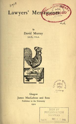 Cover for Lawyers' merriments