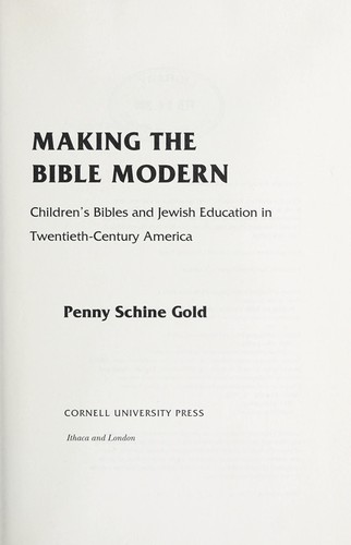 Cover for Making the bible modern
