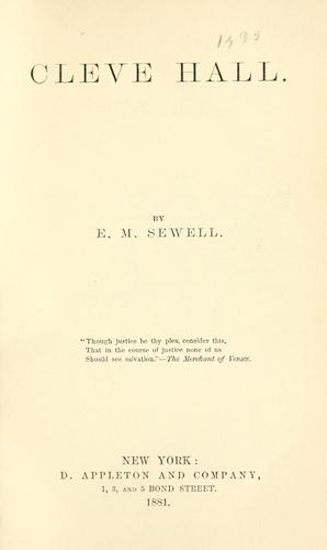 Cover for Cleve Hall.