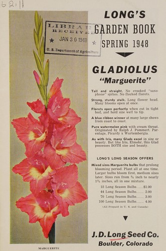 Cover for Long's garden book spring 1948