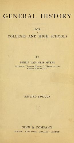 Cover for General history for colleges and high schools