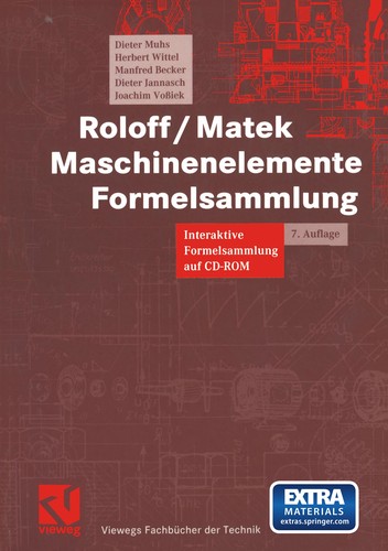 Cover for Roloff/Matek Maschinenelemente Formelsammlung