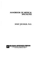 Cover for Handbook of Medical Specialities (Health services series)