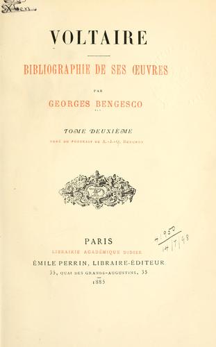 Cover for Voltaire.
