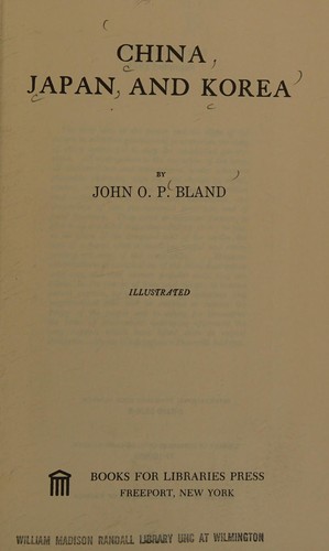 Cover for China, Japan, and Korea.