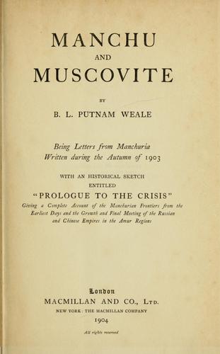 Cover for Manchu and Muscovite