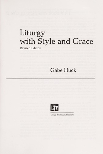 Cover for Liturgy With Style and Grace