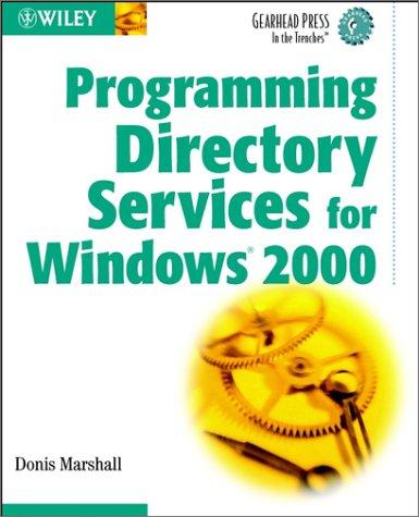 Cover for Programming Directory Services for Windows
