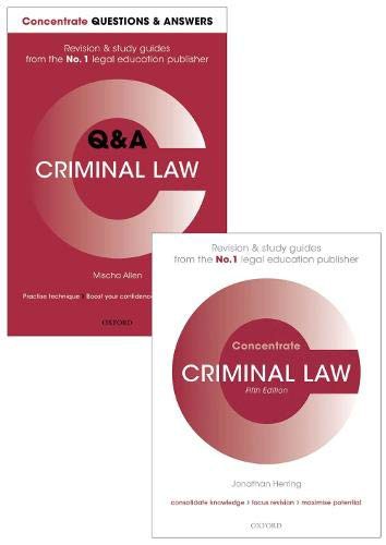 Cover for Criminal Law Revision 2016 Pack