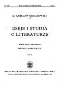 Cover for Eseje i studia o literaturze