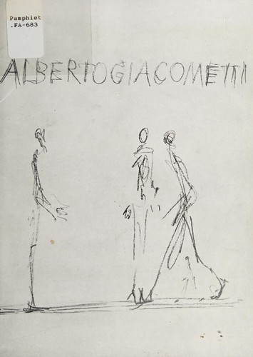 Cover for Alberto Giacometti : Orangerie Des Tuileries