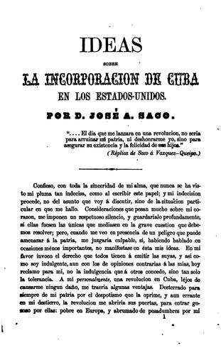 Cover for Obras de Don José Antonio saco