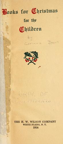 Cover for Books for Christmas for the children.