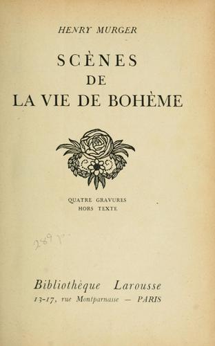 Cover for Scènes de la vie de Bohème.