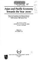 Cover for Asian and Pacific economy towards the year 2000