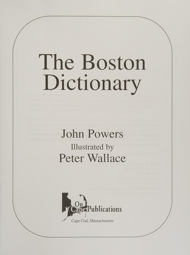 Cover for The Boston dictionary