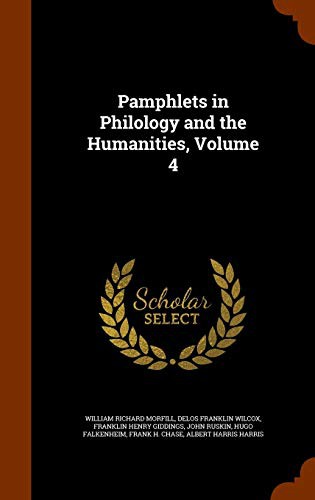 Cover for Pamphlets in Philology and the Humanities, Volume 4