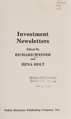 Cover for Investment newsletters