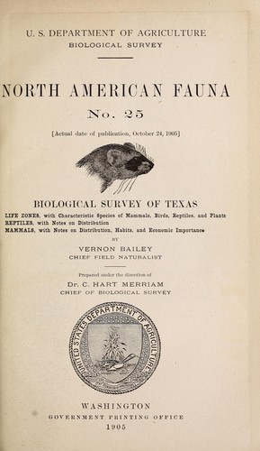 Cover for Biological survey of Texas