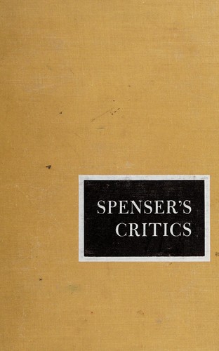 Cover for Spenser's critics