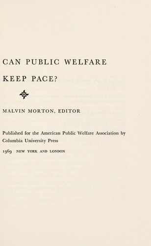 Cover for Can public welfare keep pace?
