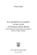 Cover for Los aborígenes de la región centro-norte de Venezuela, (1550-1600)