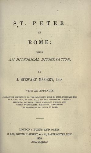 Cover for St. Peter at Rome