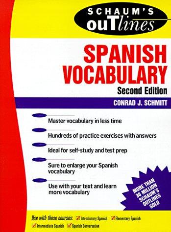 Cover for Schaum's outline of Spanish vocabulary
