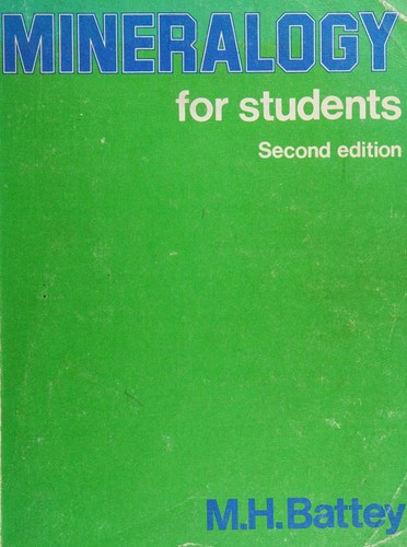 Cover for Mineralogy for students.