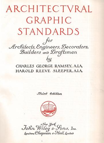 Cover for Architectural graphic standards for architects, engineers, decorators, builders and draftsmen