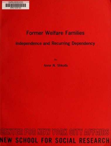 Cover for Former welfare families