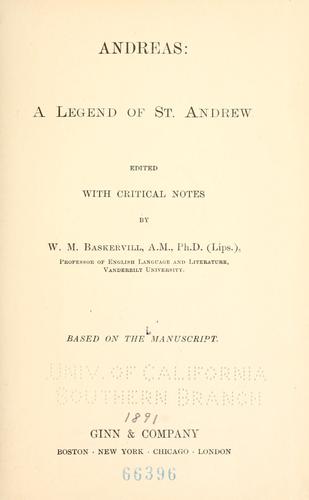 Cover for Andreas