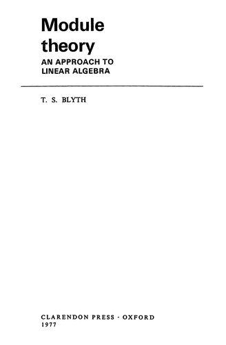 Cover for Module theory