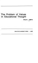 Cover for The problem of values in educational thought