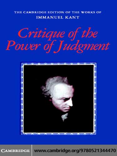 Cover for Critique of the Power of Judgment