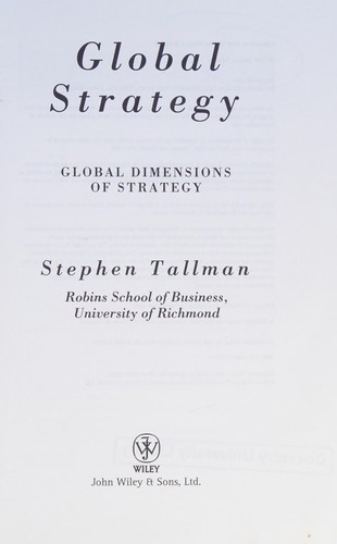 Cover for Global strategy