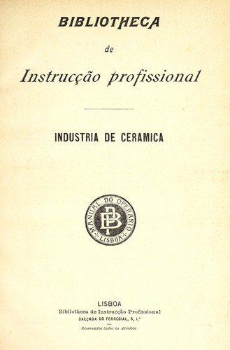 Cover for Industria de ceramica