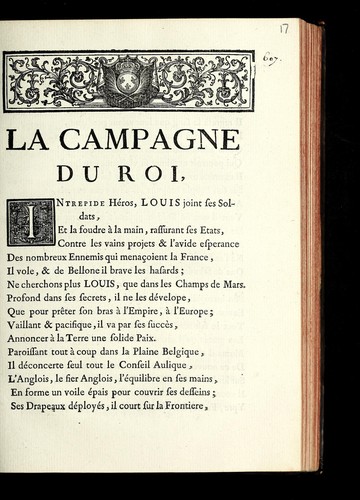 Cover for La campagne du roi
