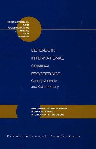 Cover for Defense in international criminal proceedings