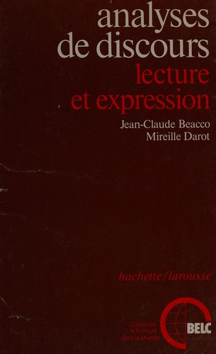 Cover for Analyses de discours