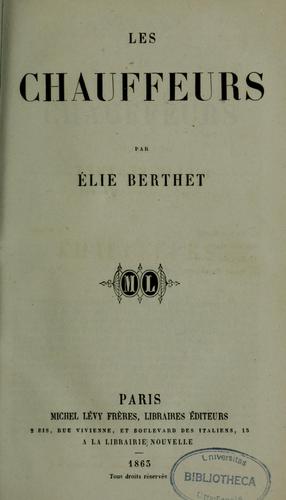 Cover for Les chauffeurs