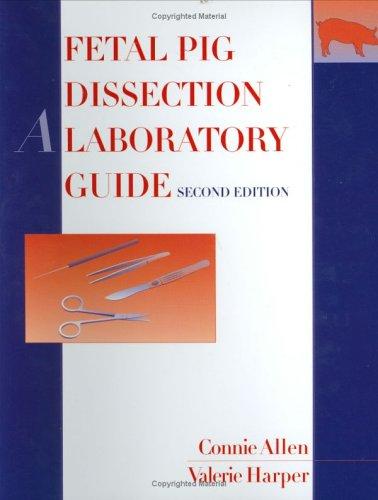 Cover for Fetal pig dissection