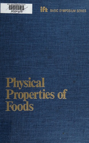 Cover for Physical properties of foods
