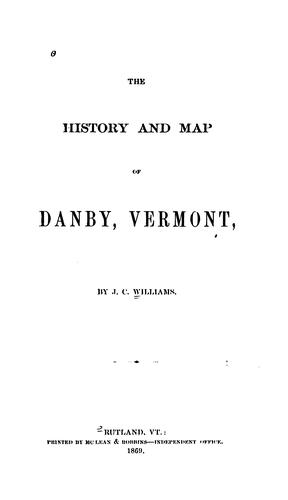Cover for The History and Map of Danby, Vermont