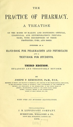 Cover for The practice of pharmacy