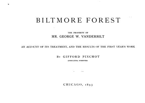 Cover for Biltmore Forest