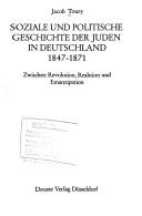 Cover for Soziale und politische Geschichte der Juden in Deutschland, 1847-1871