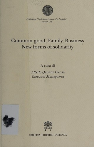 Cover for Common good, family, business
