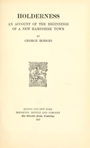 Cover for Holderness