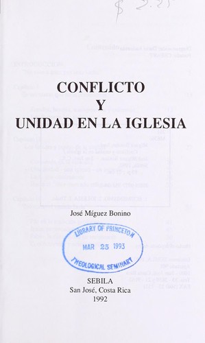 Cover for Conflicto y unidad en la iglesia